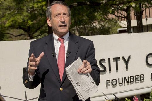 Mark Sanford campaigns in Charleston, S.C., in April.